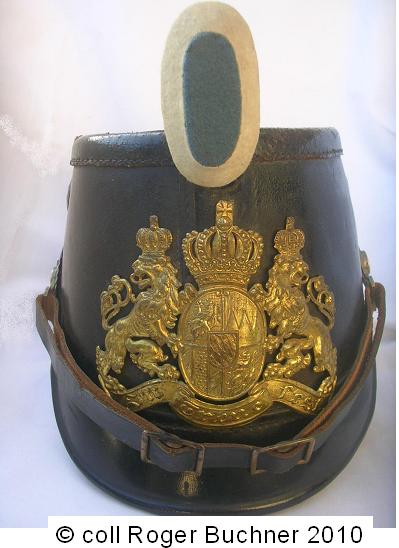 Shako de troupe du 2 JB (Jäger Bataillon), royaume de Bavière