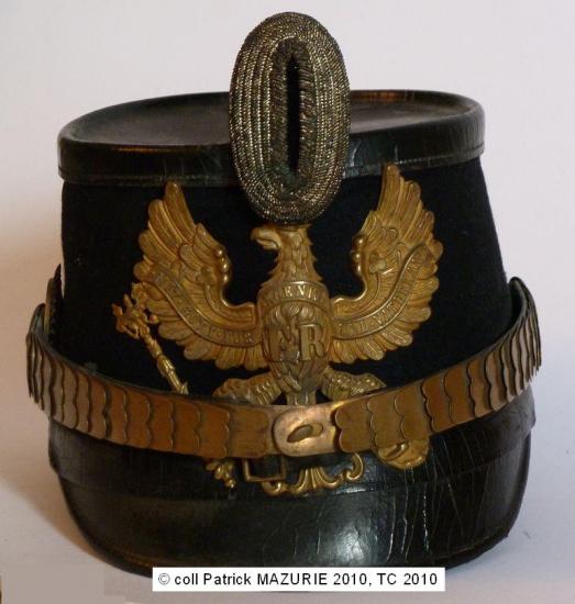 Shako d'officier d'un bataillon de chasseurs de ligne prussien